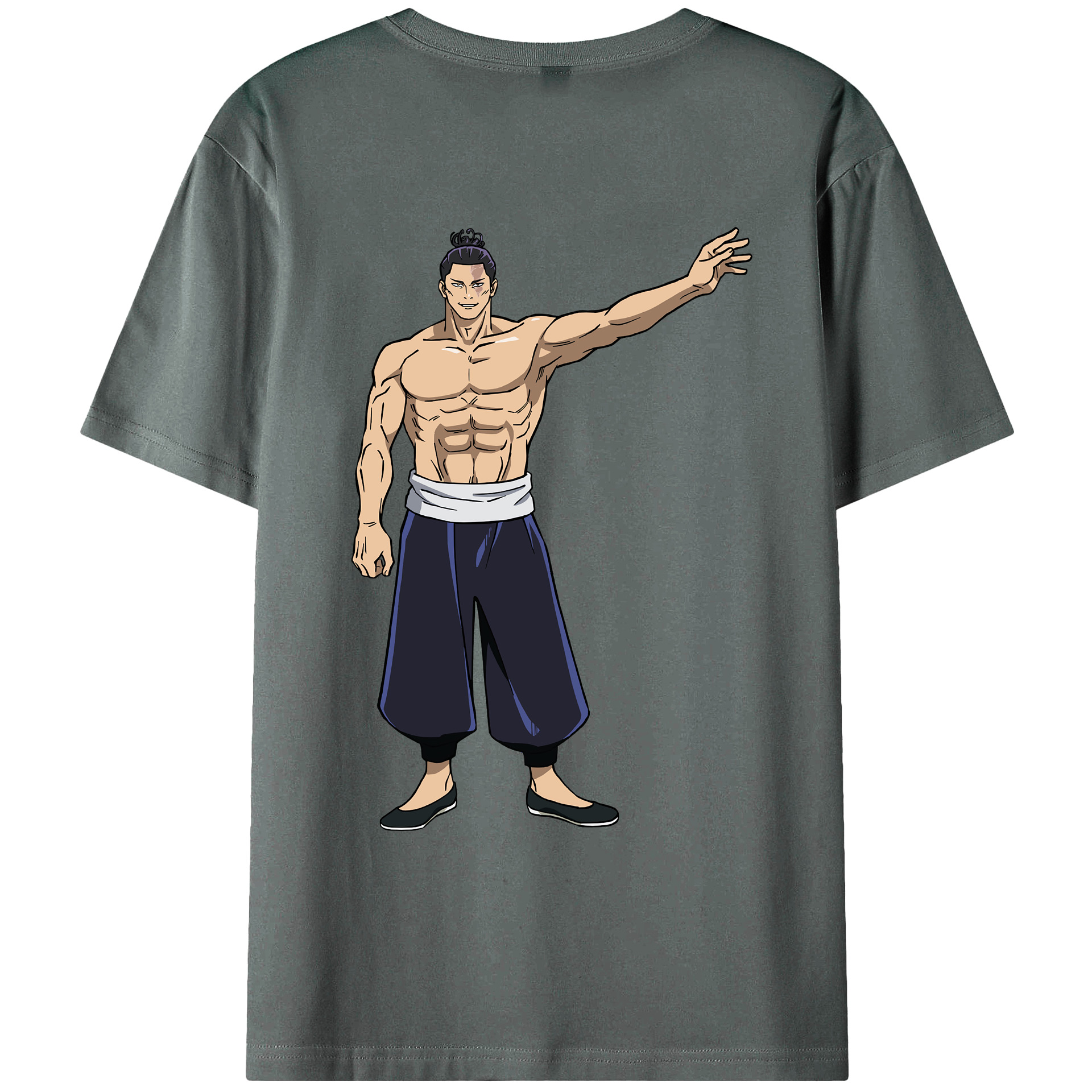 （画像用） 呪術廻戦 Jujutsu Kaisen 綿100％ メンズ半袖Tシャツ（バックプリント） 通気性